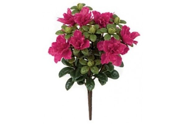 14" POLYBLEND OUTDOOR AZALEA BUSH-Beauty, Fuchsia, Hot Pink